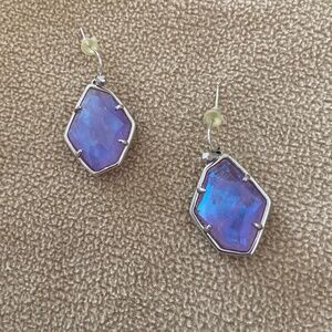 Kendra Scott Dunn Amethyst Dichroic Drop Earrings